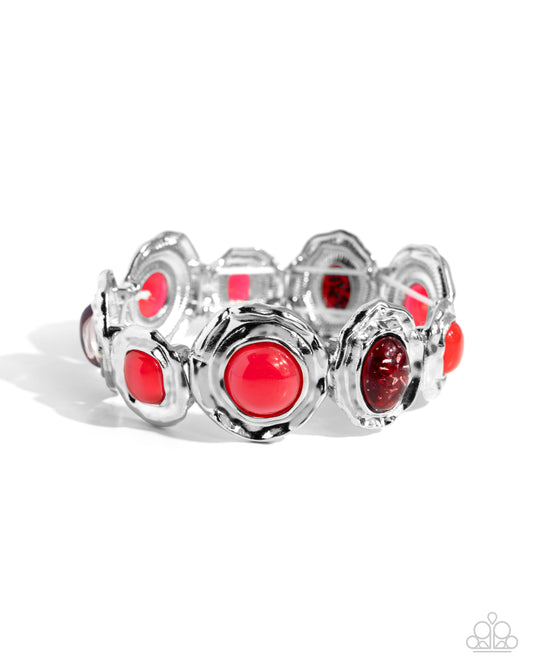 Paparazzi Bracelets - Hammered High - Red