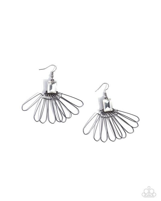 Paparazzi Earrings - Factory Flair - Black