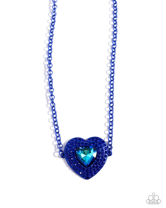 Paparazzi Necklaces - Locket Leisure - Blue