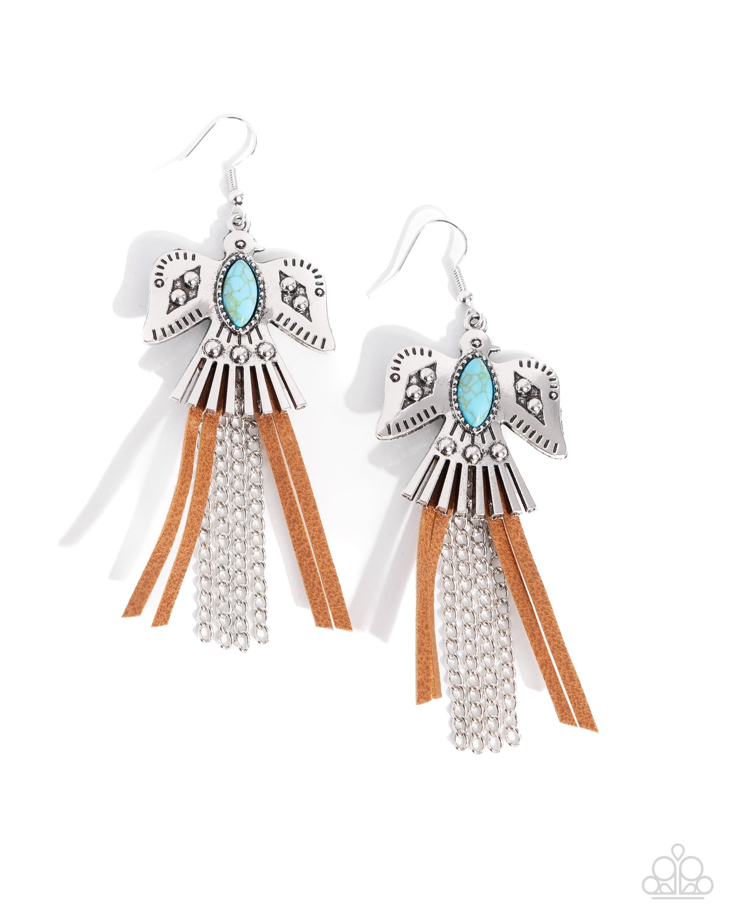 Paparazzi Earrings - Southwestern Selfie - Blue