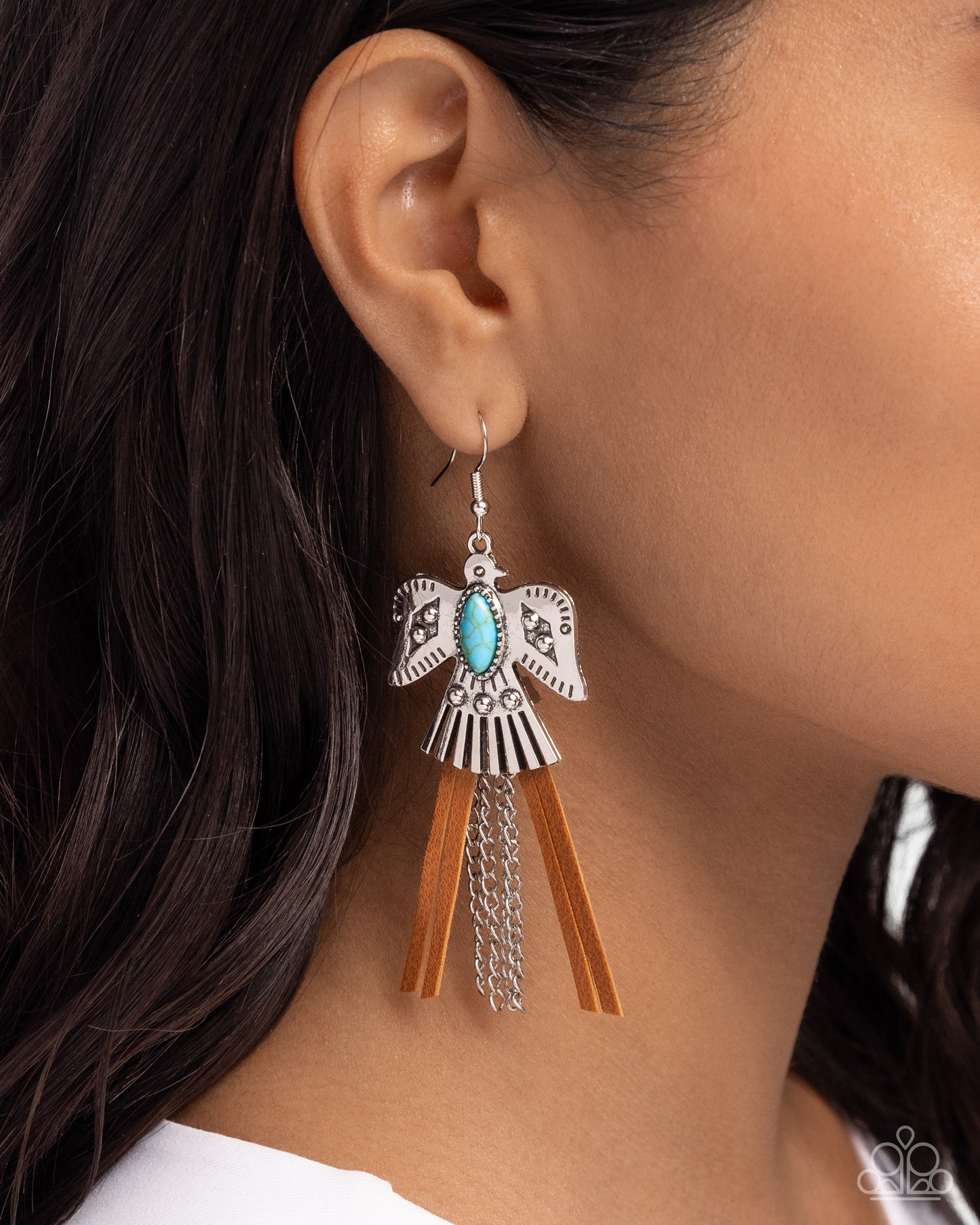 Paparazzi Earrings - Southwestern Selfie - Blue