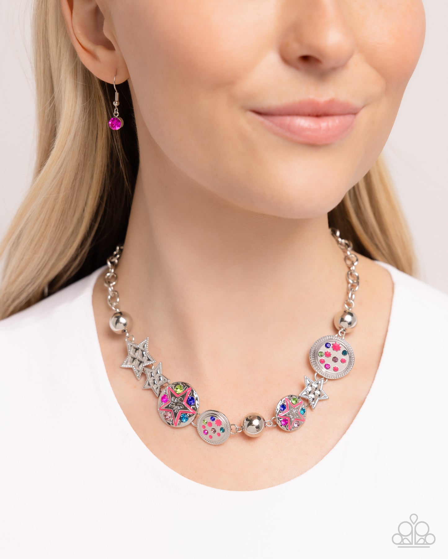 Paparazzi Necklaces - Starry Shopaholic - Pink