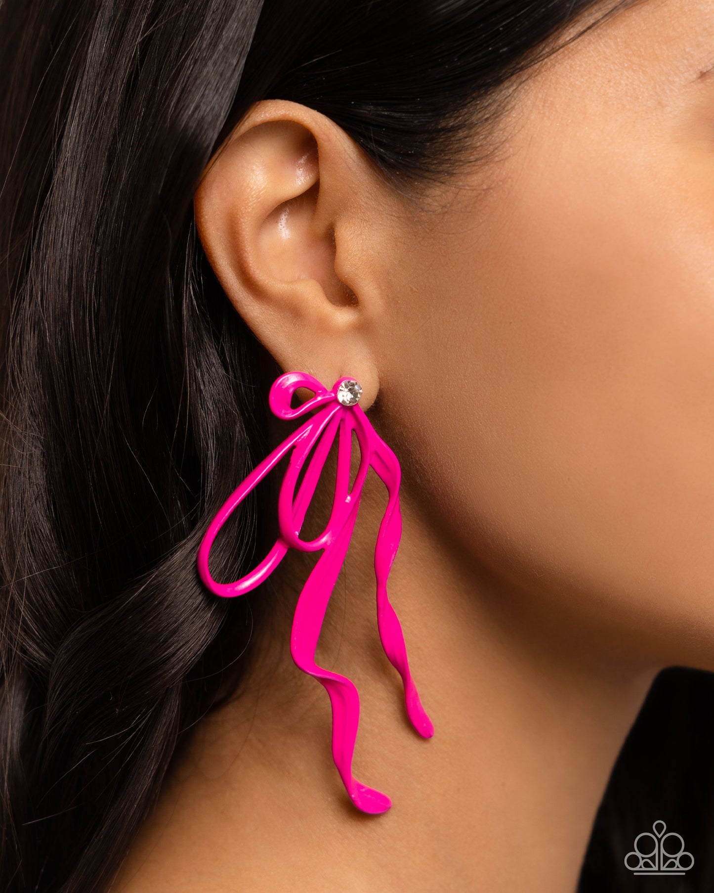 Paparazzi Earrings - Trendy Tapestry - Pink