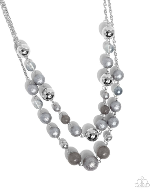 Paparazzi Necklaces - Beaded Benefit - Silver