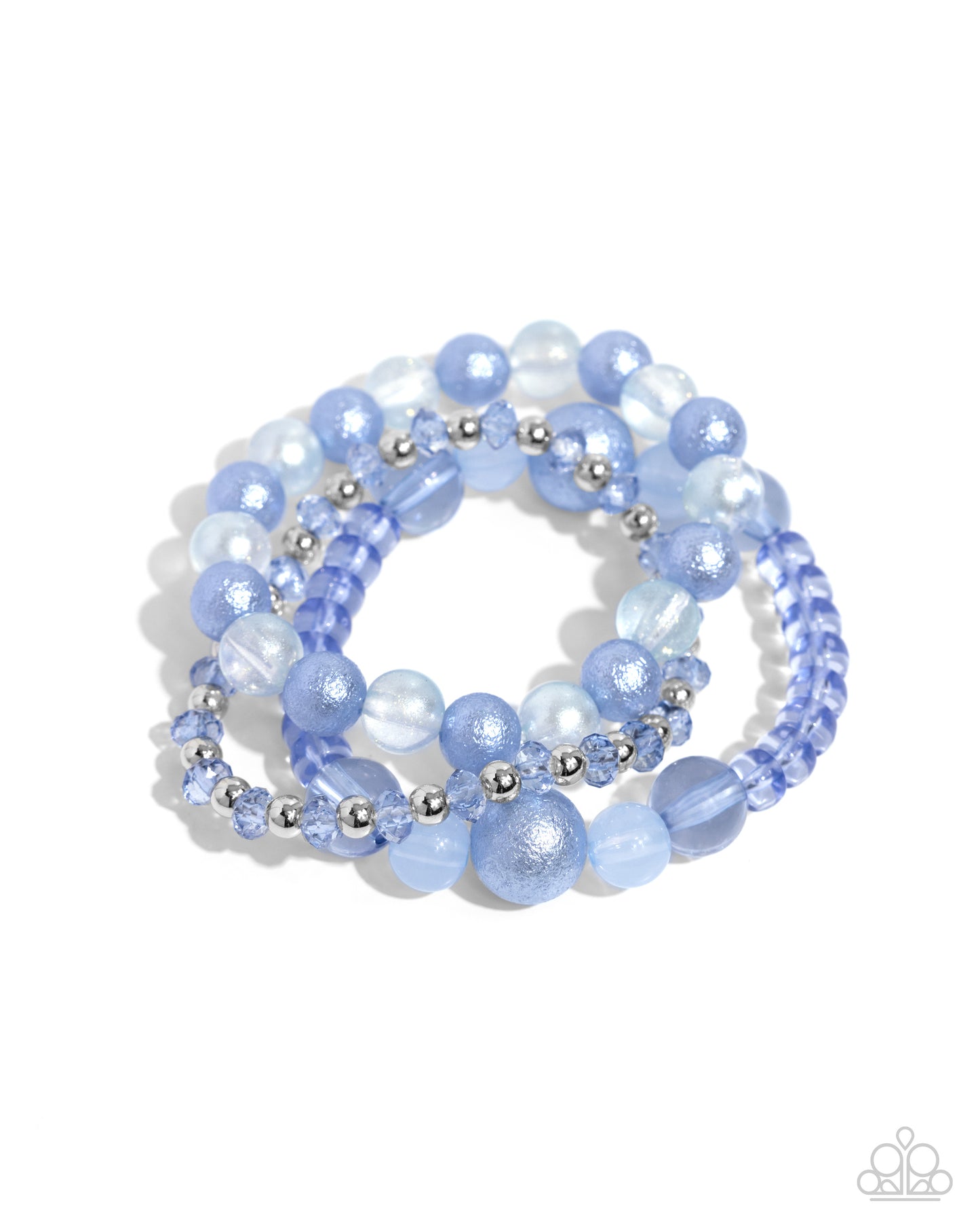 Paparazzi Bracelets - Shattered Stack - Blue