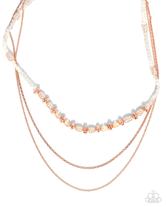 Paparazzi Necklaces - Pearl Profession - Copper