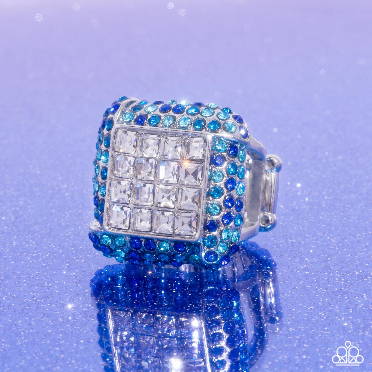 Paparazzi Rings - Medium SQUARE - Blue