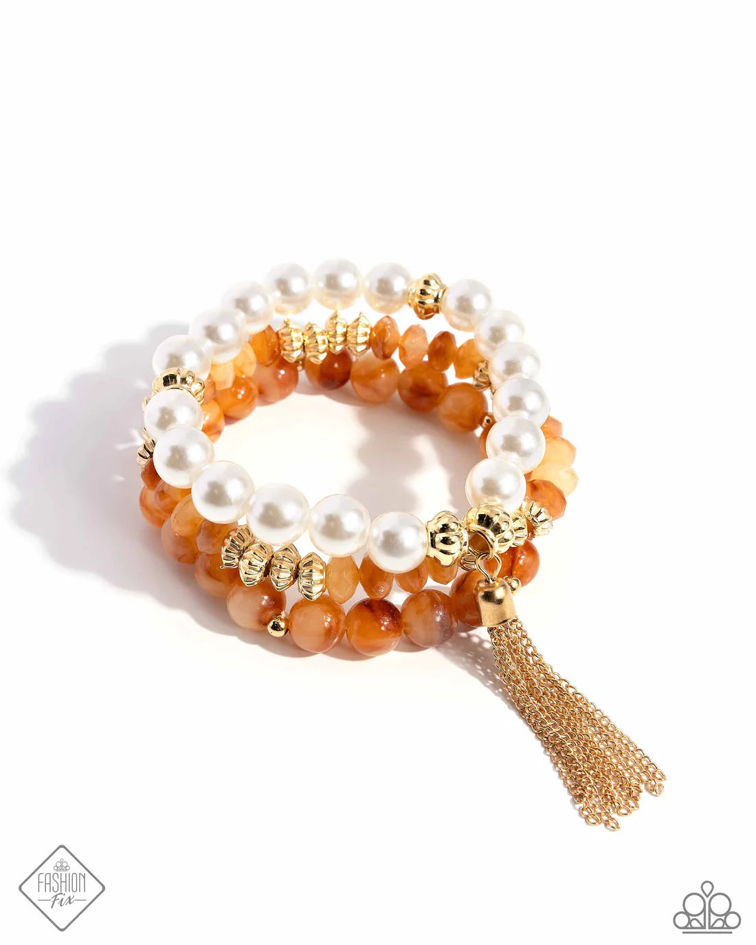 Paparazzi Bracelets - Marbled Mirage - Orange - Fashion Fix