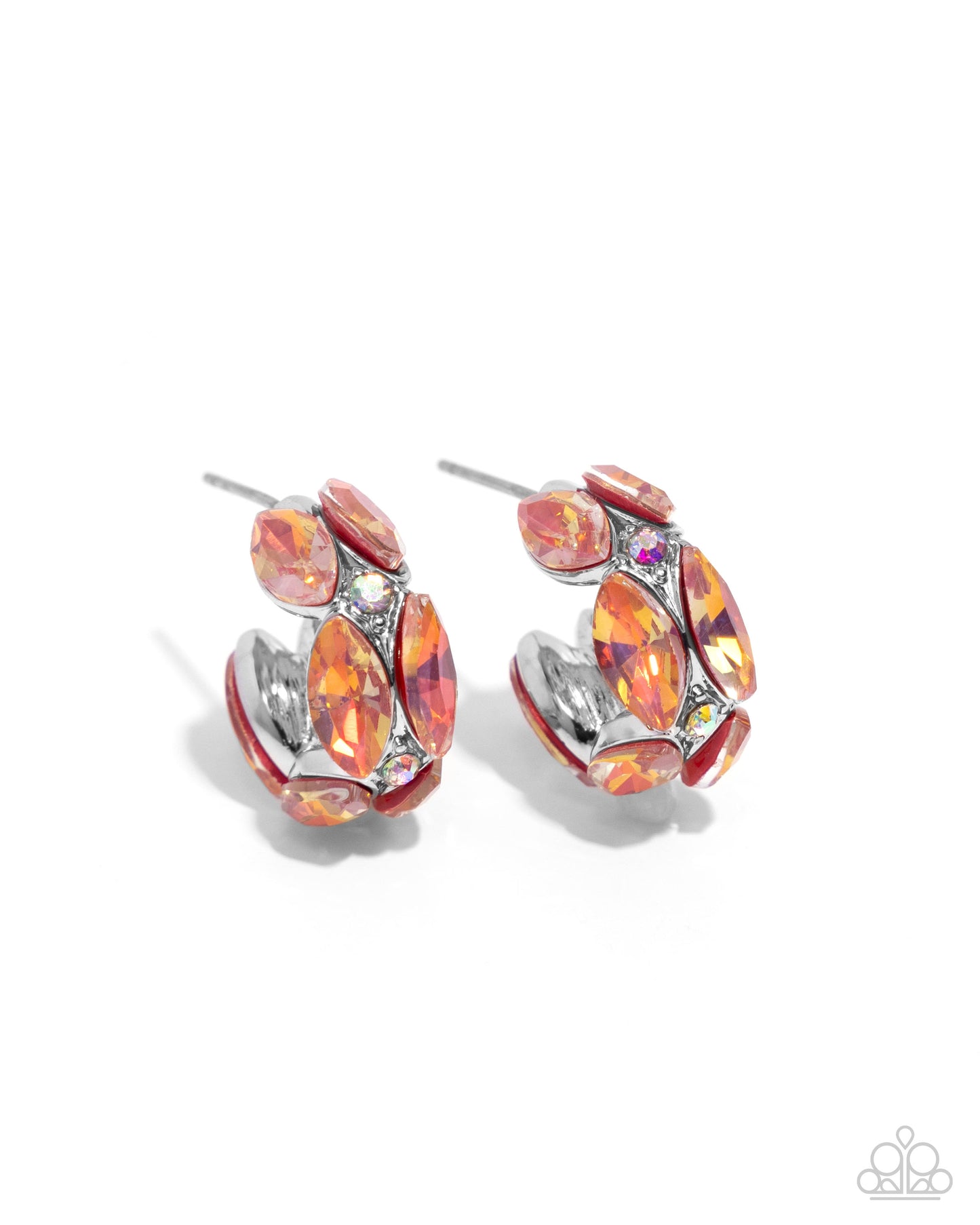 Paparazzi Earrings - Dazzling Destiny - Orange