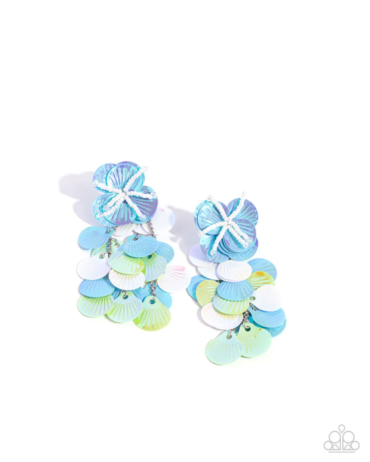 Paparazzi Earrings - Under the Waves - Blue