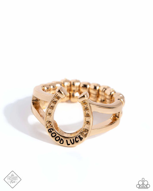 Paparazzi Rings - Luck Be A Leader - Gold - Fashion Fix