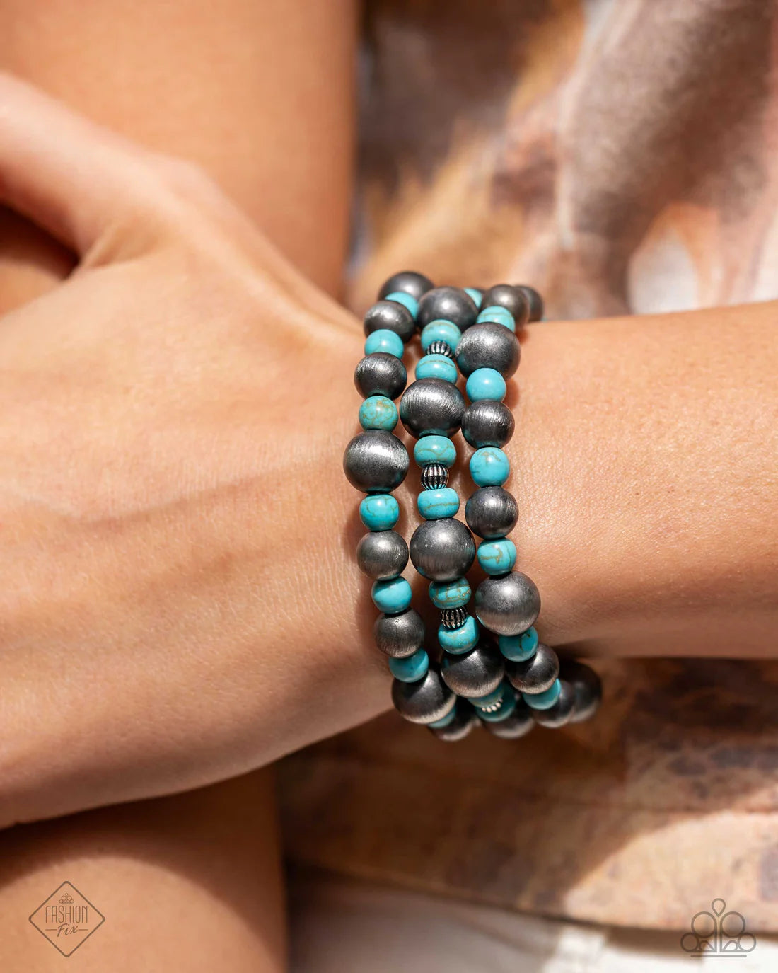 Paparazzi Bracelets - Desert Demand - Blue - Fashion Fix