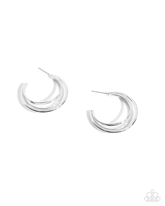 Paparazzi Earrings - Curly Charisma - Silver