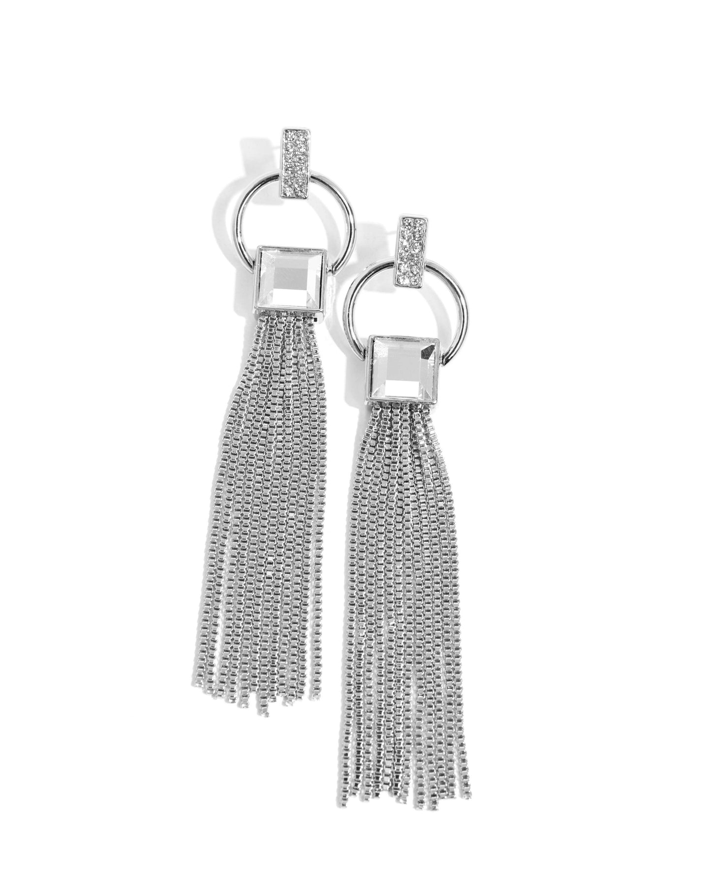 Paparazzi Earrings - Softly Streamlined - White