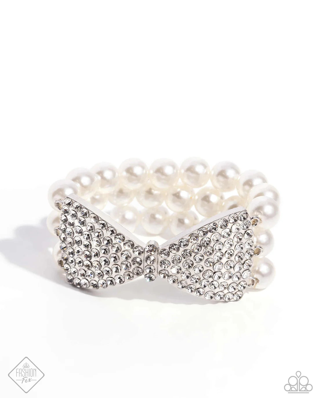 Paparazzi Bracelets - Dashing Demeanor - White - Fashion Fix