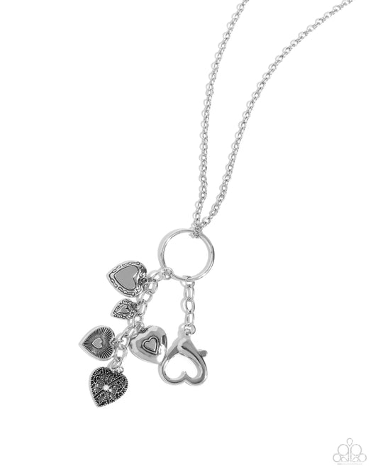 Paparazzi Necklaces - Haute Heartstrings - White