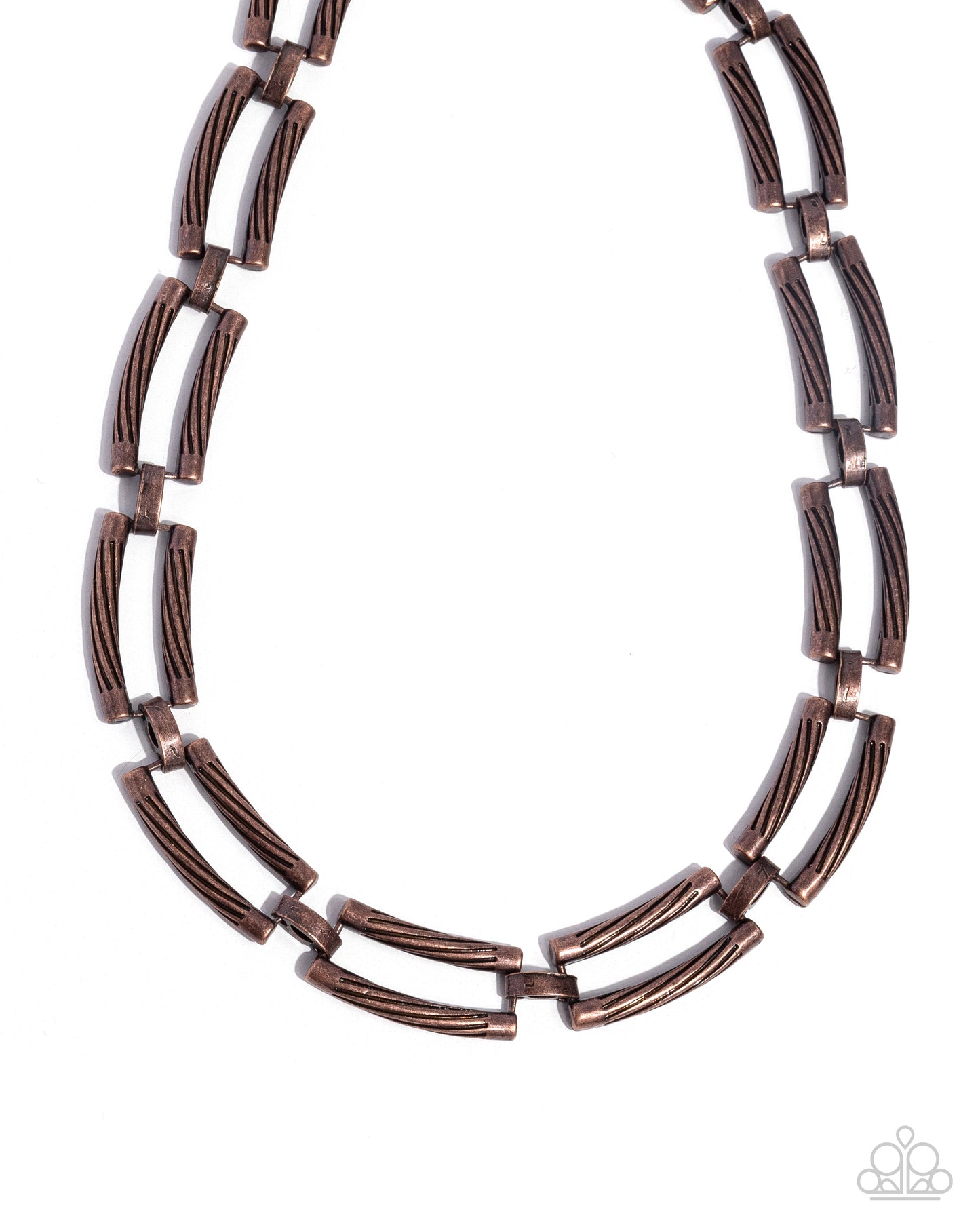 Paparazzi Necklaces - Technical Texture - Copper