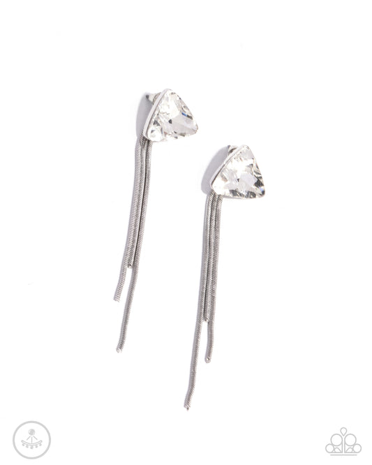 Paparazzi Earrings - Candescent Class - White