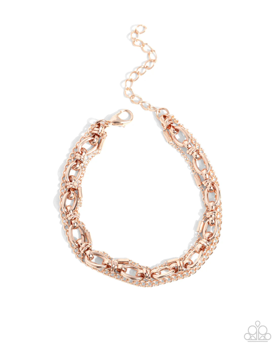 Paparazzi Bracelets - Chained Celebration - Rose Gold