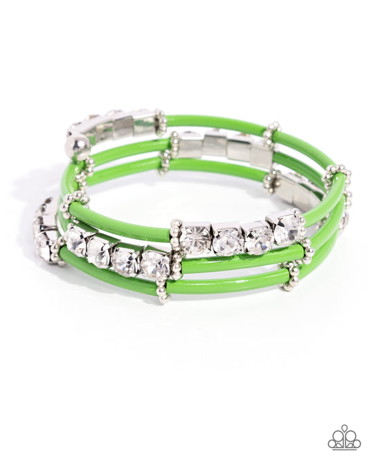 Paparazzi PREORDER Bracelets - Certainly Coiled - Green