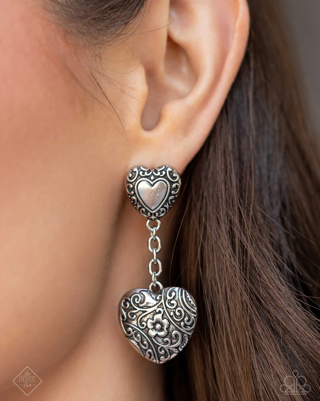 Paparazzi Earrings - Rustic Reveal - Silver - Fashion Fix