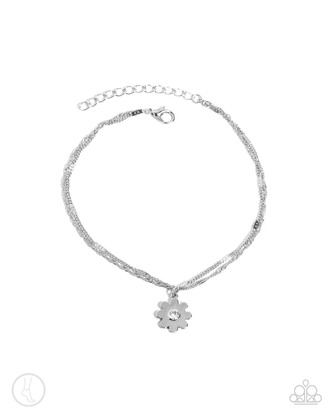 Paparazzi Anklets - Blossoming Breeze - White