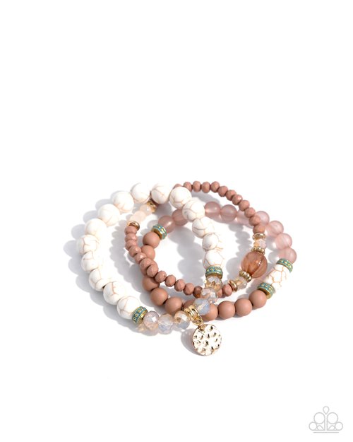 Paparazzi Bracelets - Sunset Sass - White