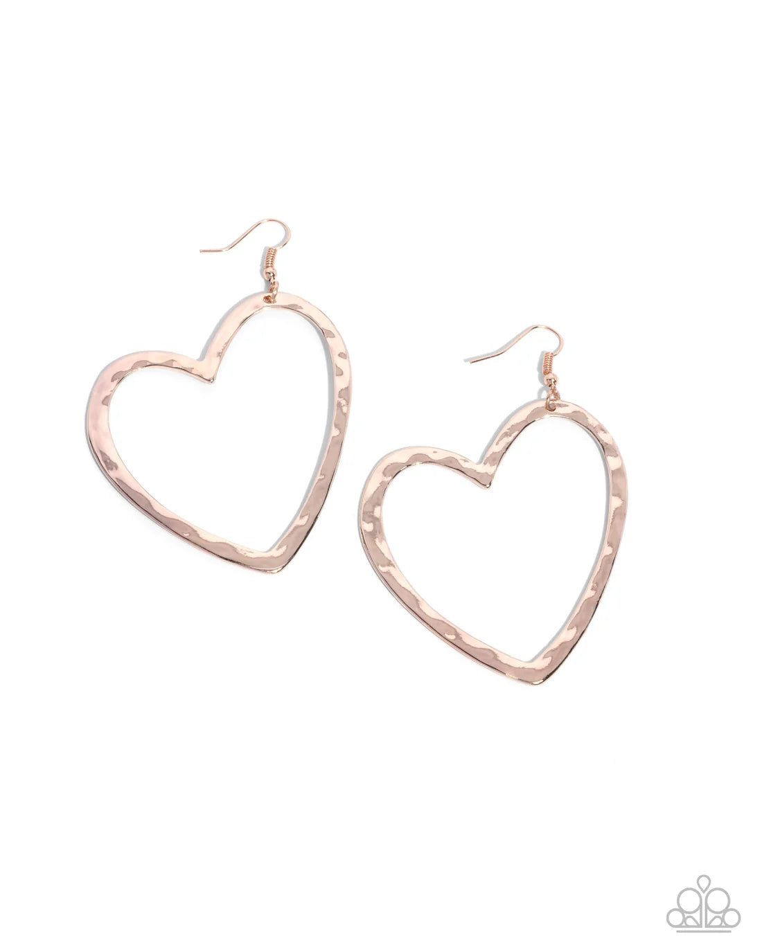 Paparazzi Earrings - Just My Type - Rose Gold - E2014