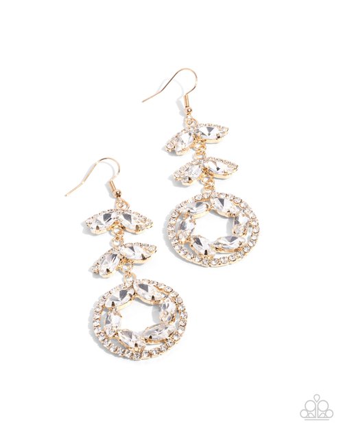 Paparazzi PREORDER Earrings - Polished Pattern - Gold