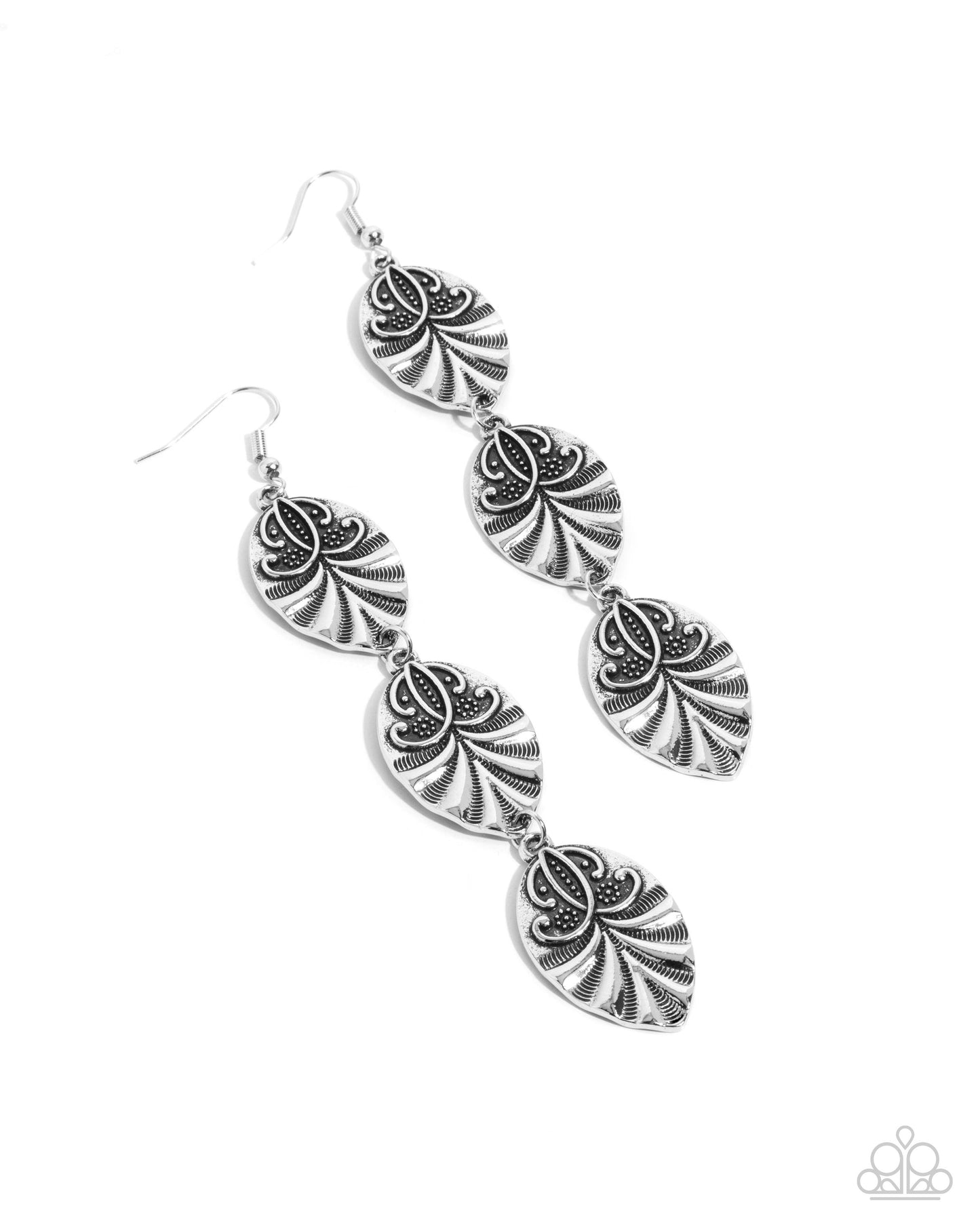 Paparazzi Earrings - Rustic Range - Silver