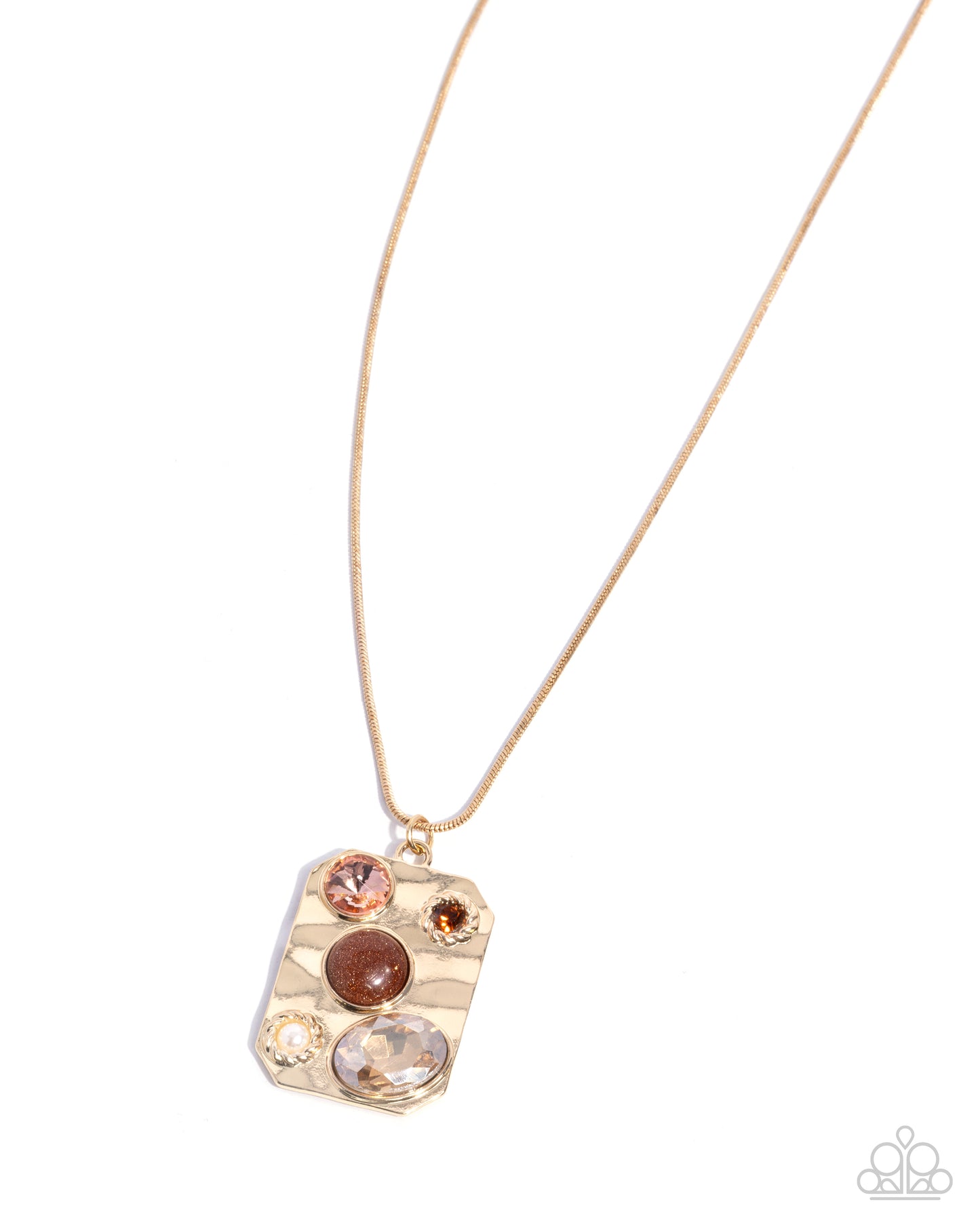 Paparazzi Necklaces - Admirably Abstract - Brown