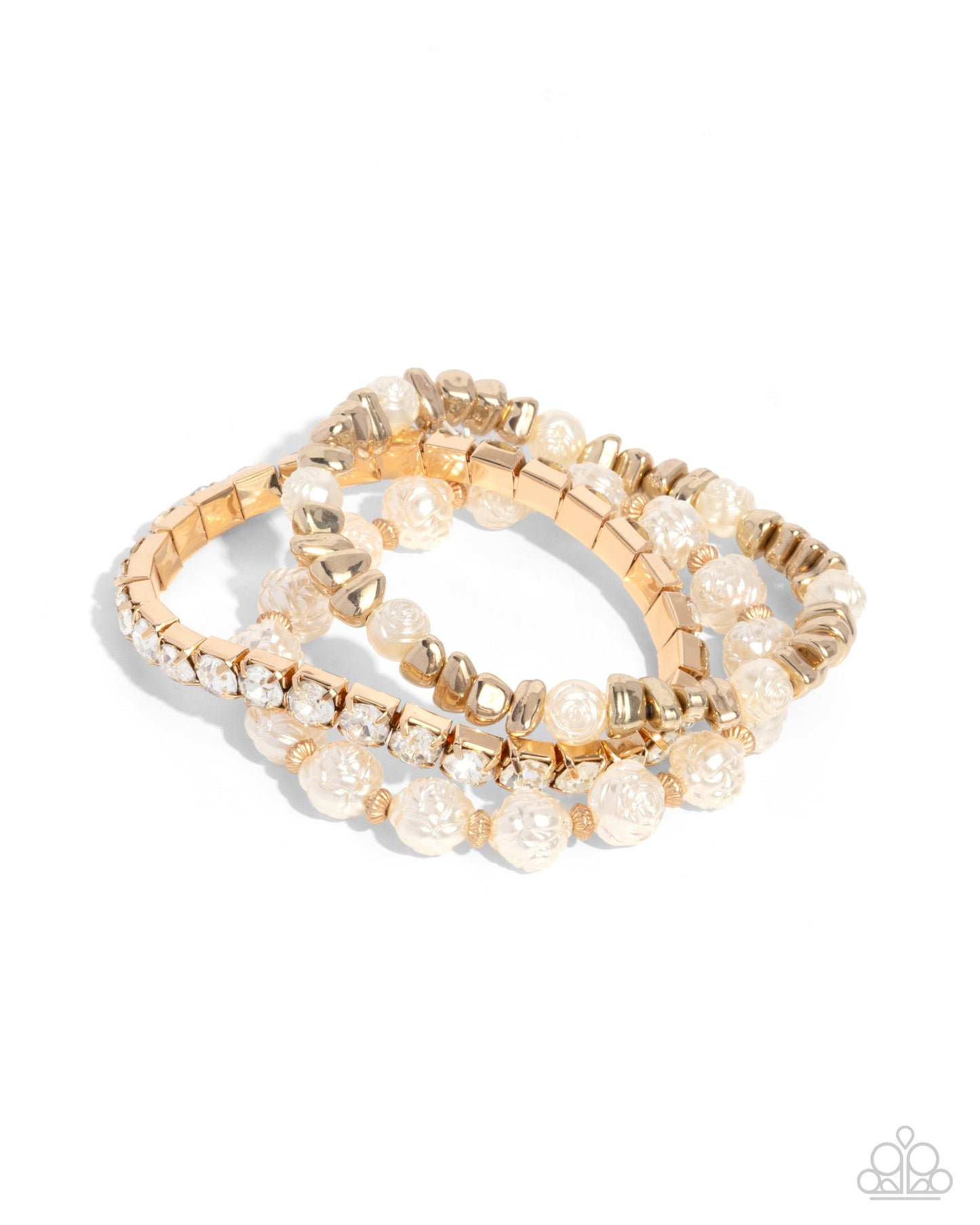 Paparazzi Bracelets - Fair Florals - Gold