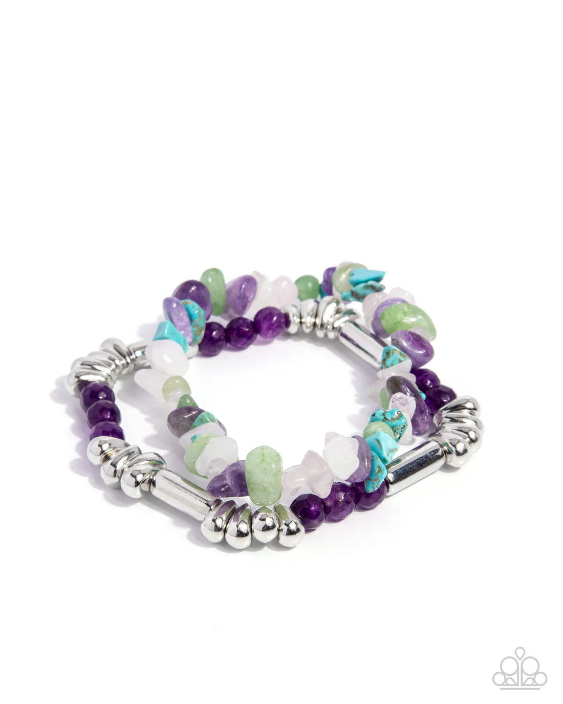 Paparazzi Bracelets - Stony Sequence - Purple