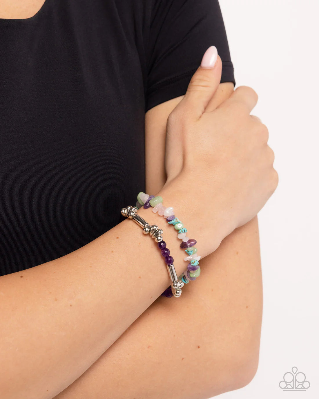 Paparazzi Bracelets - Stony Sequence - Purple