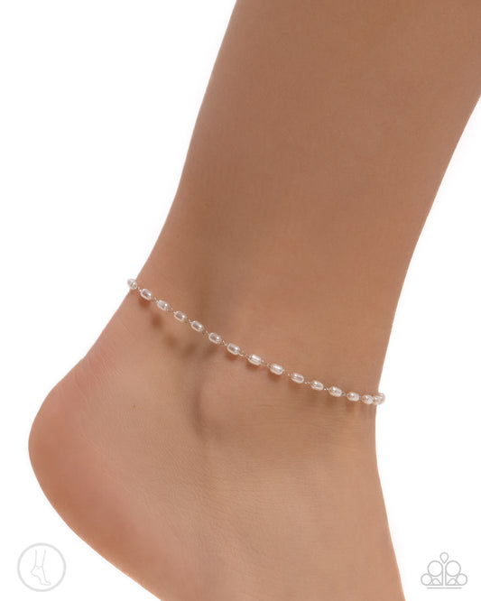 Paparazzi PREORDER Anklets - Pearl Purpose - White