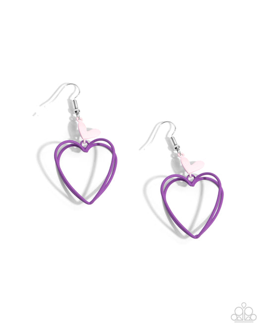 Paparazzi Earrings - Acceptable Affection - Purple