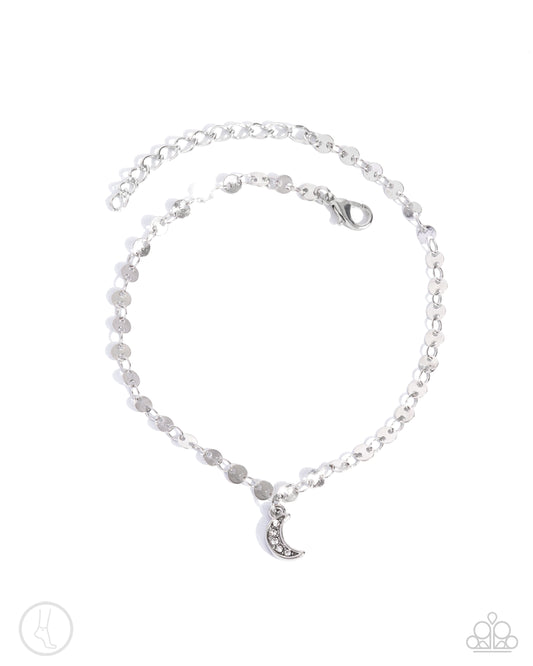 Paparazzi Anklets - Crescent Chic - Silver