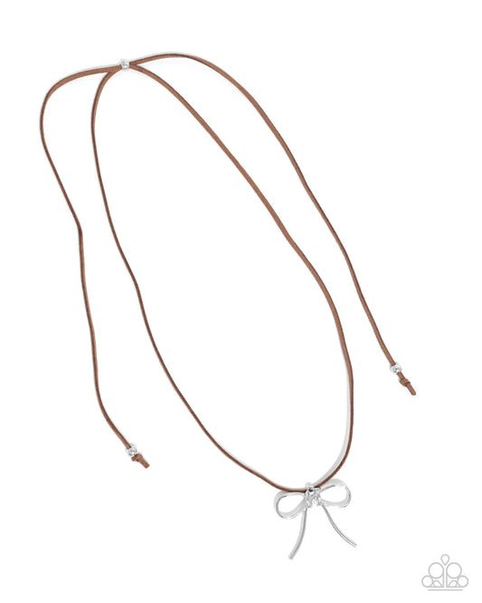 Paparazzi PREORDER Necklaces - Bolo Bow - Brown