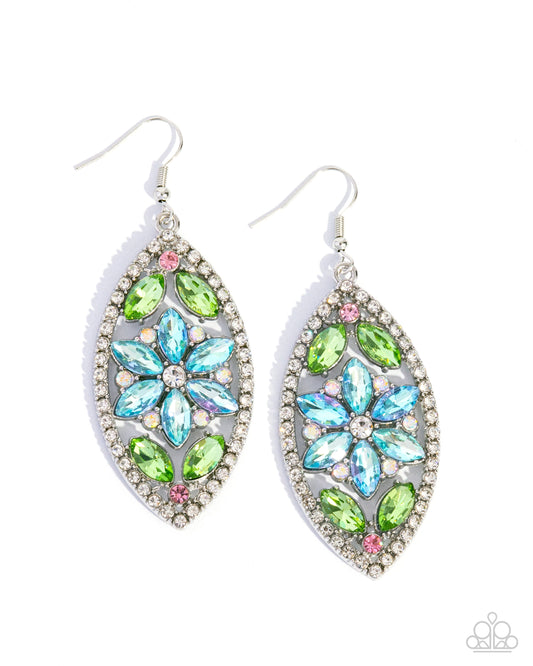 Paparazzi Earrings - Gallant Garden - Blue