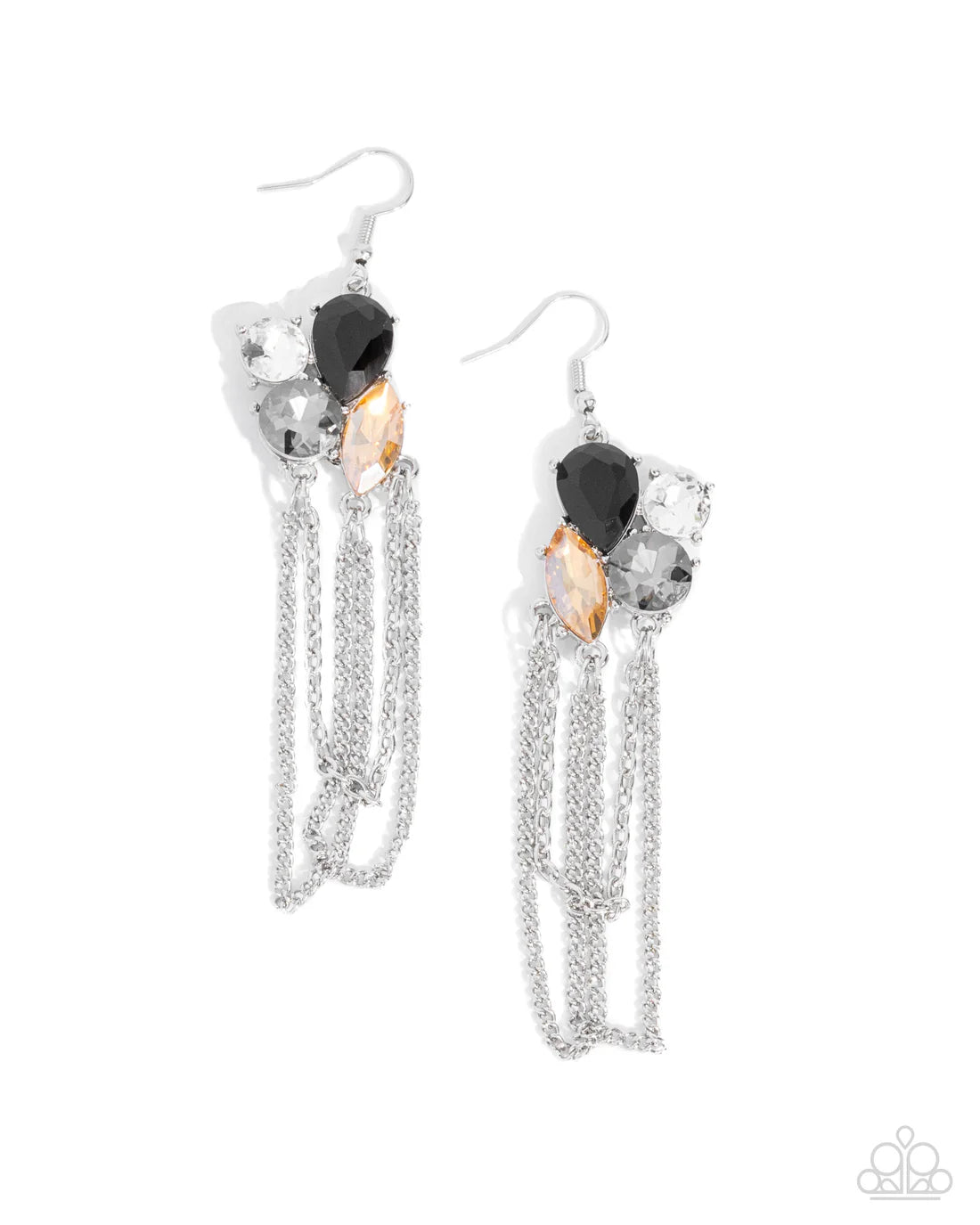 Paparazzi Earrings - Decadent Distance - Black