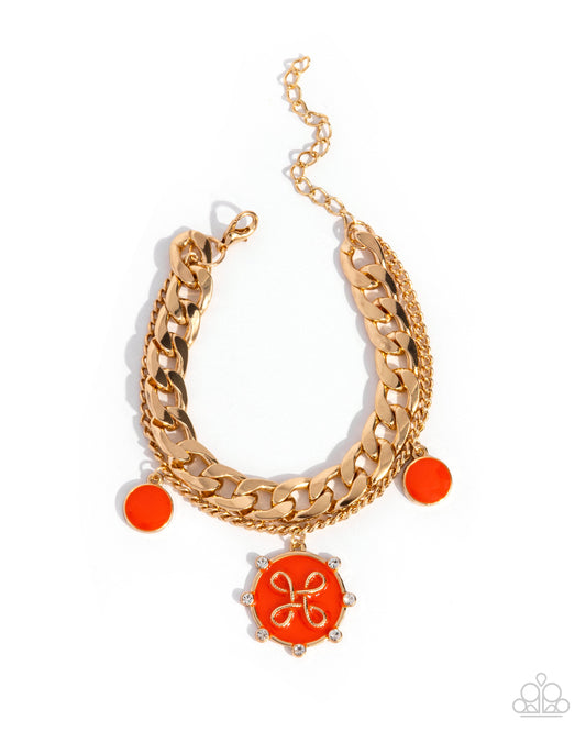 Paparazzi Bracelets - Preppy Present - Orange