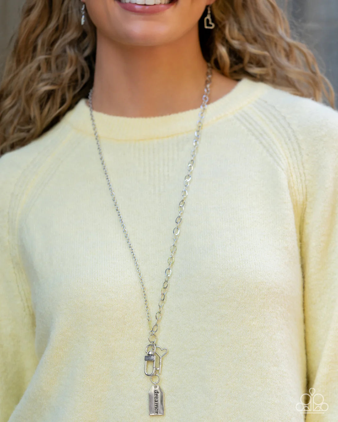 Paparazzi Necklaces - Dreamy Direction - Silver Lanyard