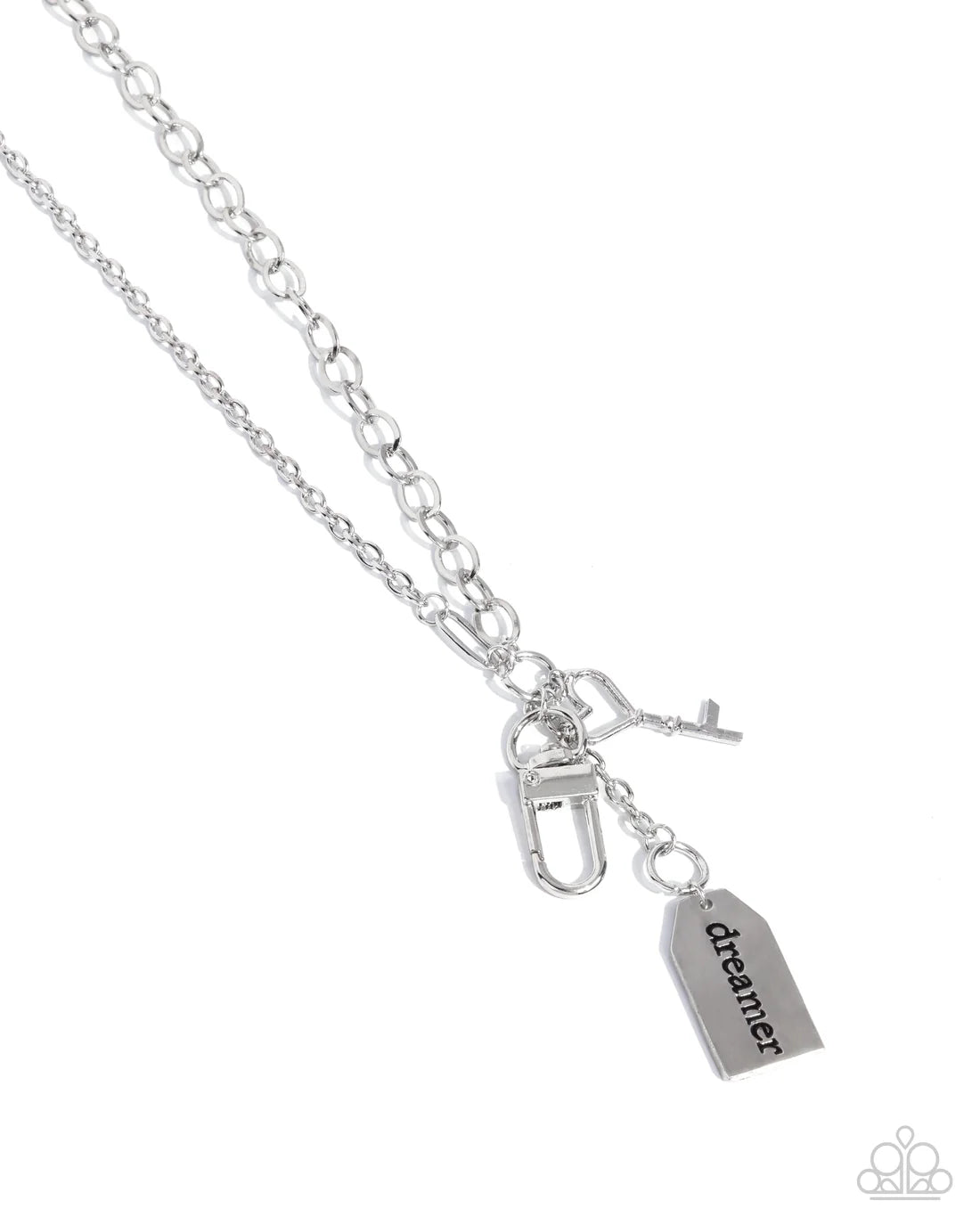 Paparazzi Necklaces - Dreamy Direction - Silver Lanyard