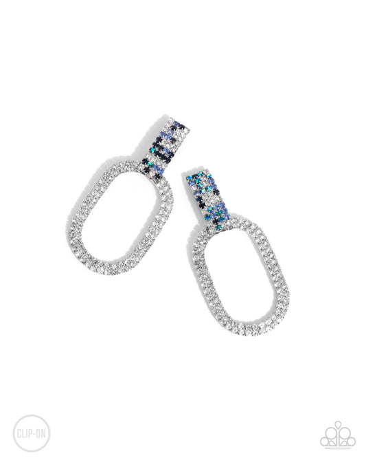 Paparazzi  Earrings - Guarded Glitz - Blue