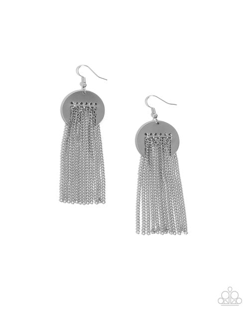 Paparazzi PREORDER Earrings - Levitating Leader - Silver