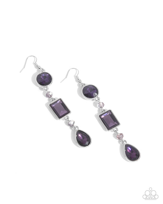 Paparazzi Earrings - Complete Charisma - Purple