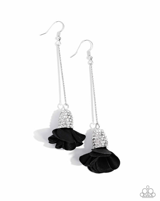 Paparazzi Earrings - Drop Dead Dazzle - Black