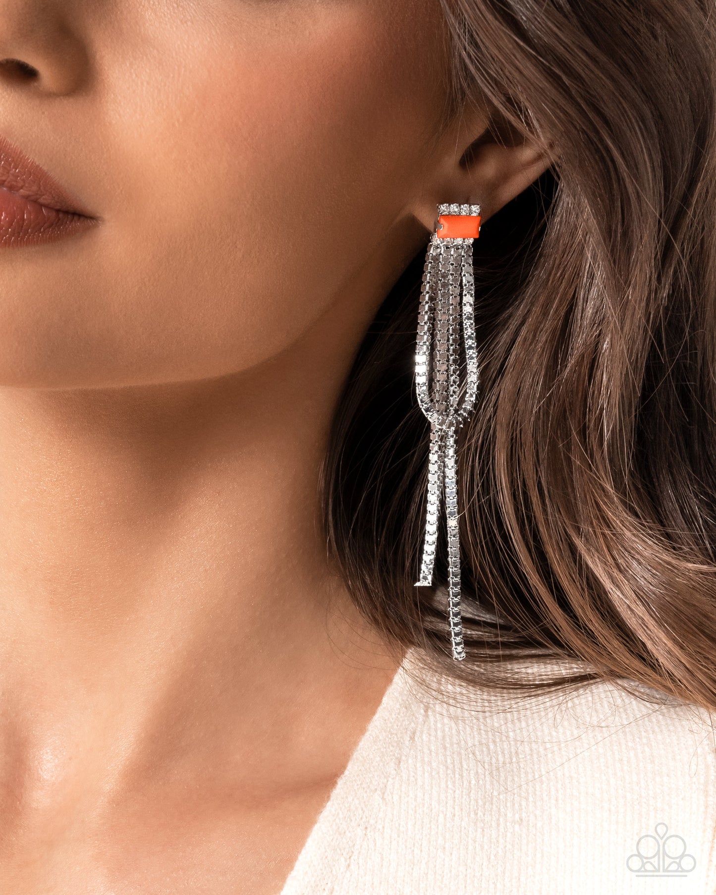 Paparazzi Earrings - Classy Curves - Orange