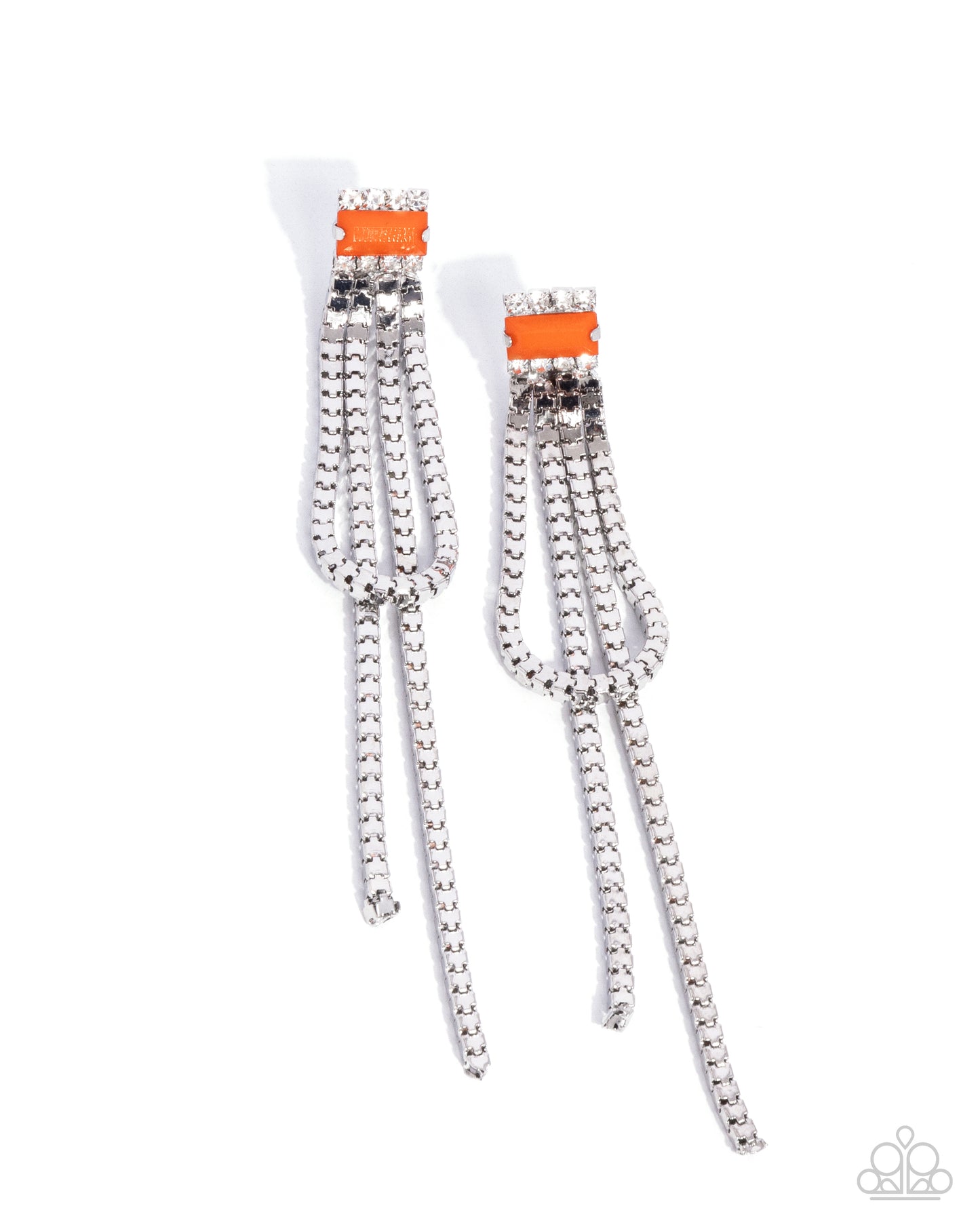 Paparazzi Earrings - Classy Curves - Orange