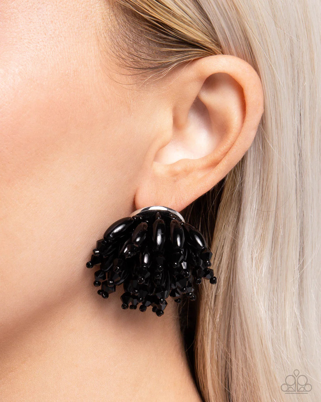 Paparazzi Earrings-= Sunset Shower - Black